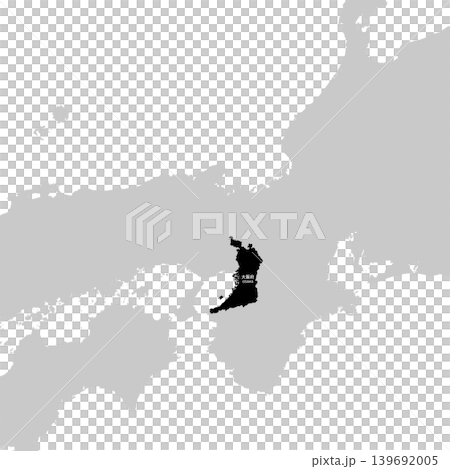 Vector illustration map material for Japan: Osaka Prefecture map Vector illustration map material for Japan: Osaka Prefecture map 139692005