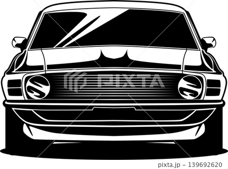 Black And White Car Vector Illustration For Conceptual Design. Black And White Car Vector Illustration For Conceptual Design. 139692620