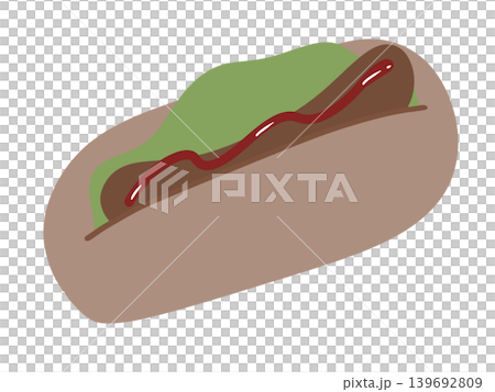 Hot dog illustration 139692809