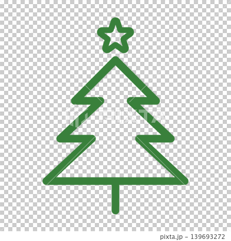 Green fir tree icon, Christmas illustration, simple and stylish line art, green Green fir tree icon, Christmas illustration, simple and stylish line art, green 139693272