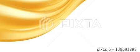 Elegant golden ribbon wave corner luxury background element. 139693895