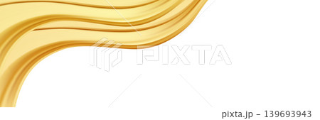 Elegant golden ribbon wave corner luxury background element. 139693943