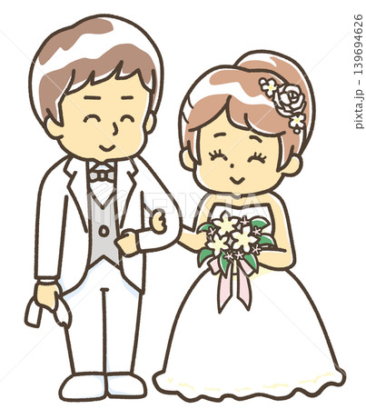 タキシードにドレスでの洋装結婚式 腕組 タキシードにドレスでの洋装結婚式 腕組 139694626