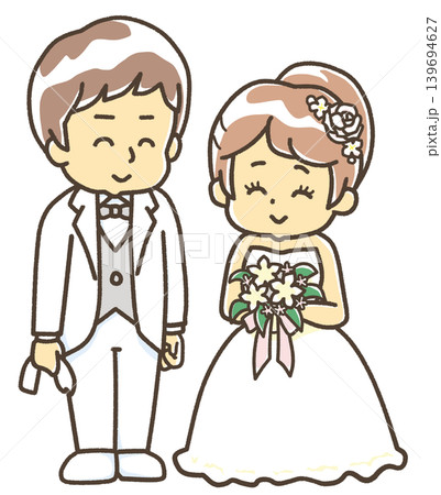 タキシードにドレスでの洋装結婚式 タキシードにドレスでの洋装結婚式 139694627