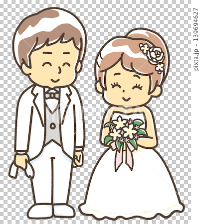 タキシードにドレスでの洋装結婚式 タキシードにドレスでの洋装結婚式 139694627