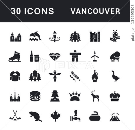 Set of Simple Icons of Vancouver 139695508