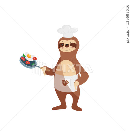 Sloth Chef Illustration Sloth Chef Illustration 139695616