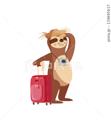 Sloth Traveler Illustration Sloth Traveler Illustration 139695617