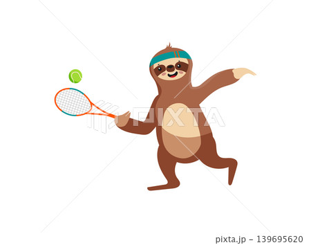 Sloth Playing Tennis Sloth Playing Tennis 139695620