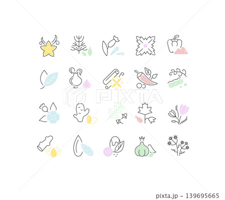 Set Vector Line Icons of Spices. 139695665