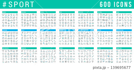 Set Linear Icons of Sport. Set Linear Icons of Sport. 139695677