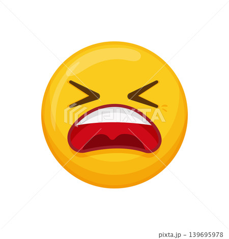 Screaming Expression Emoticon Screaming Expression Emoticon 139695978