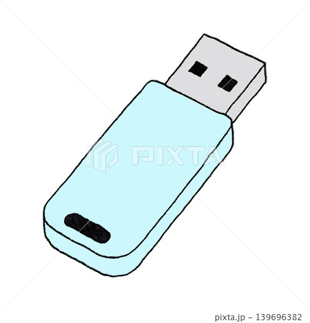 手書きのシンプルなUSBメモリのベクターイラスト 139696382