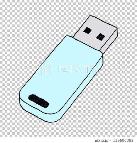 手書きのシンプルなUSBメモリのベクターイラスト 139696382