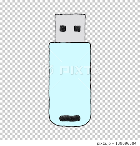 手書きのシンプルなUSBメモリのベクターイラスト 139696384