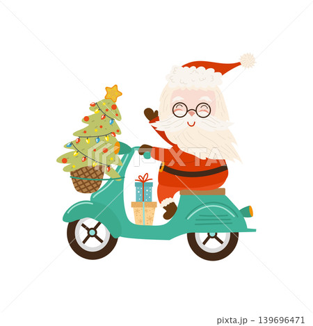 Santa on Scooter 139696471