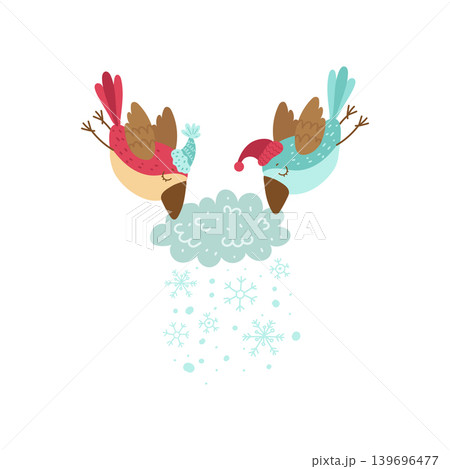 Birds With Snow 139696477