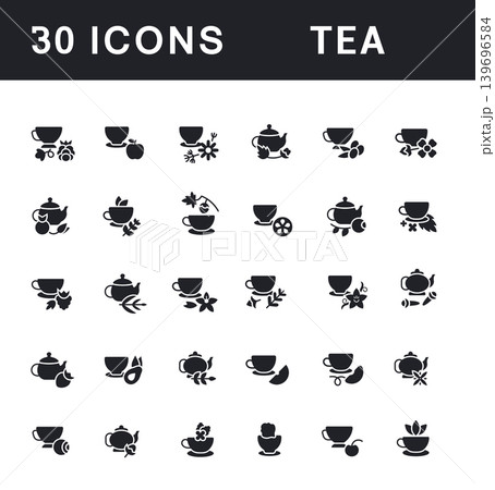 Set of Simple Icons of Tea 139696584