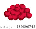 Cartoon vector illustration of red cranberries isolated on a white background for fruit and food design. 139696748