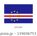 Flat vector illustration of the national flag of Cape Verde isolated on a white background for country symbol design. 139696753