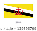Flat vector illustration of the Brunei national flag isolated on a white background for geography and travel design. 139696799
