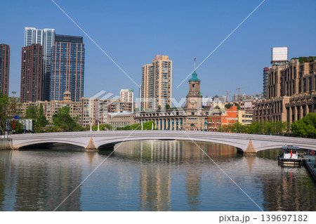 Zhapulu Bridge and Shanghai postal museum in town, China Zhapulu Bridge and Shanghai postal museum in town, China 139697182