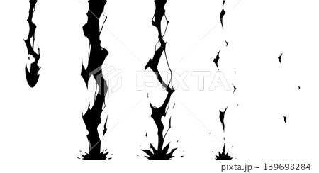 コマになっている雷のエフェクトのイラスト素材 コマになっている雷のエフェクトのイラスト素材 139698284