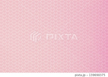 淡く明るい紅色の布生地に白色の青海波模様のグラデーションがある背景画像4 淡く明るい紅色の布生地に白色の青海波模様のグラデーションがある背景画像4 139698375