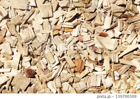 Building Background Wood Chips Close-Up Natural Background. Building Background Wood Chips Close-Up Natural Background. 139700389