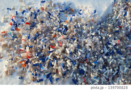 Medical Tubes And Catheters After Blood Testing Need To Recycle  139700828