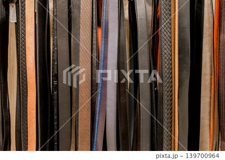 Set different fashionable leather color belts collection men's accessories pants jeans clothes man object Set different fashionable leather color belts collection men's accessories pants jeans clothes man object 139700964