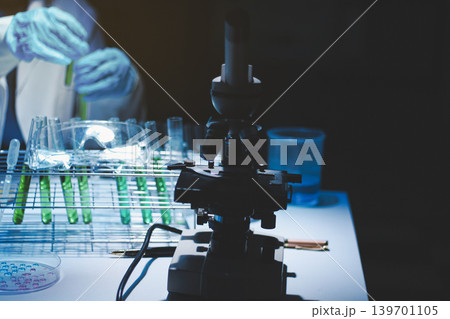 Researchers working in the clinical laboratory Researchers working in the clinical laboratory 139701105