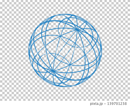 Abstract geometric sphere with intersecting blue lines Abstract geometric sphere with intersecting blue lines 139701238