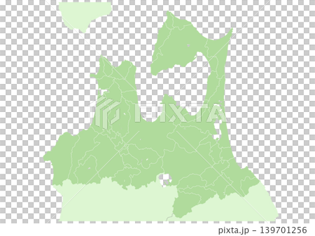 Detailed map series of Aomori Prefecture. (Blank maps with divisions between neighboring prefectures and municipalities) Detailed map series of Aomori Prefecture. (Blank maps with divisions between neighboring prefectures and municipalities) 139701256