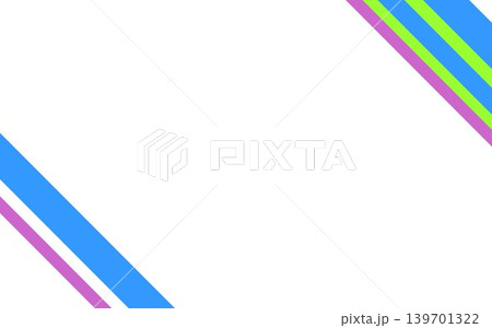 幾何学模様 フレーム 白背景 ストライプ ブルー 幾何学模様 フレーム 白背景 ストライプ ブルー 139701322