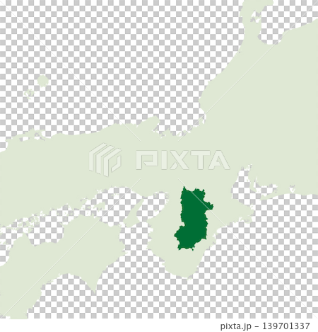 Vector illustration map material for Japan: Nara Prefecture map Vector illustration map material for Japan: Nara Prefecture map 139701337