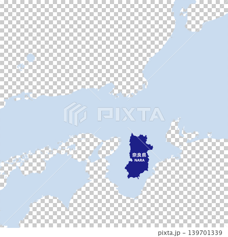 Vector illustration map material for Japan: Nara Prefecture map Vector illustration map material for Japan: Nara Prefecture map 139701339