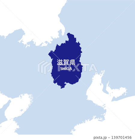 日本のベクターイラスト地図素材：滋賀県全体地図 139701456