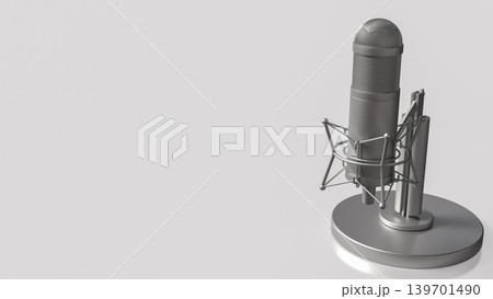 Professional Studio Microphone For Podcast Recording 3d render. 139701490
