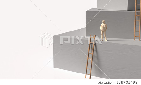 Ambitious Steps Toward Success 3d render. Ambitious Steps Toward Success 3d render. 139701498
