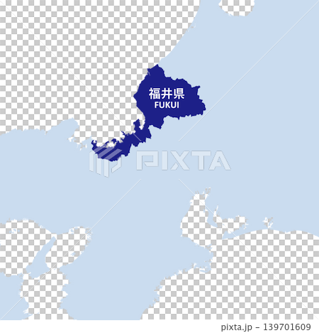 Vector illustration map of Japan: Fukui prefecture map 139701609