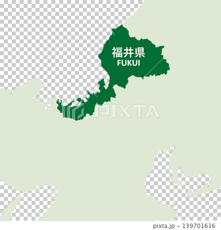 日本向量插圖地圖：福井縣地圖 139701616