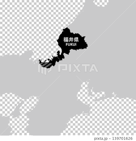 日本向量插圖地圖：福井縣地圖 139701626