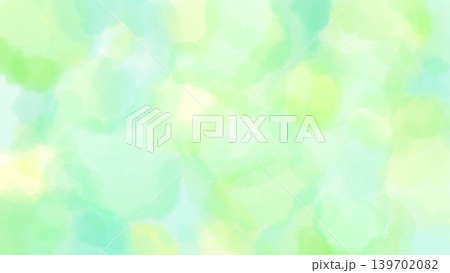 淡い水彩風背景（爽やかな緑色）　手描きイラスト素材 139702082