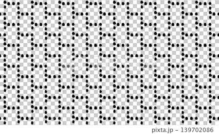 手描きドット格子の背景素材〈モノクロ〉ナチュラルでシンプルな水玉パターン 139702086