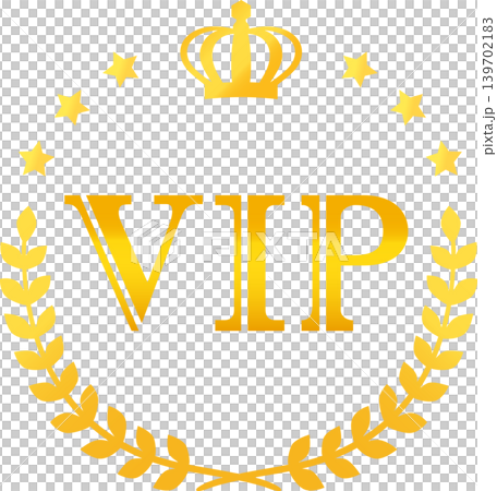 VIPの文字と月桂冠の金色のマーク VIPの文字と月桂冠の金色のマーク 139702183