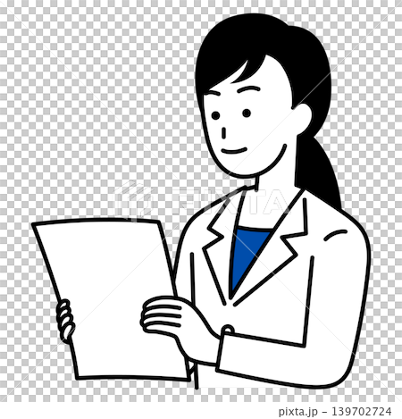 女醫生正在查看文件 女醫生正在查看文件 139702724