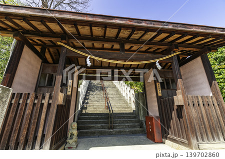 三門周辺 国神社 随身門 岡山県岡山市 三門周辺 国神社 随身門 岡山県岡山市 139702860