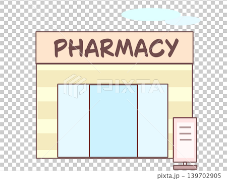 シンプルな薬局のイラスト 139702905