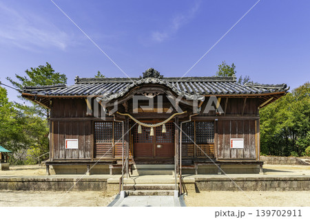 三門周辺 国神社 拝殿 岡山県岡山市 三門周辺 国神社 拝殿 岡山県岡山市 139702911